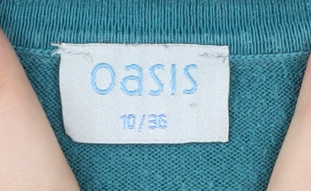 Womens UK Size 10 Oasis Green Basic T-Shirt