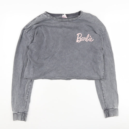 Womens UK Size XS Barbie Grey Pullover Sweatshirt