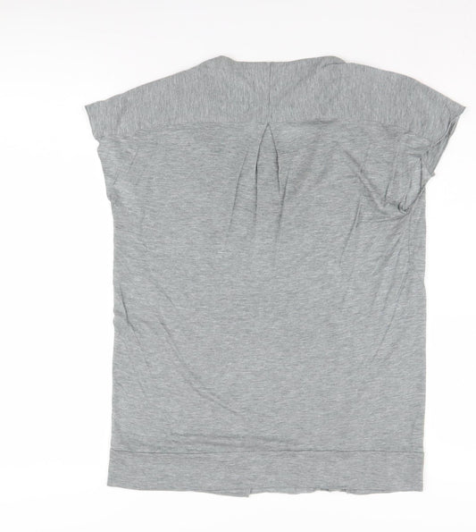 Womens UK Size S DKNY Jeans Grey Jersey T-Shirt