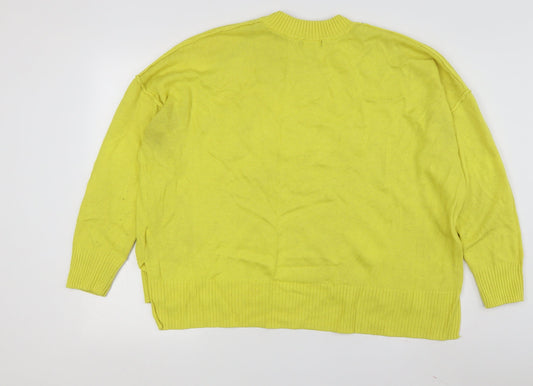 Womens UK Size M H&M Yellow Pullover Jumper