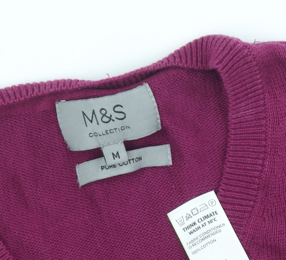 Mens UK Size M Marks and Spencer Red Pullover Jumper