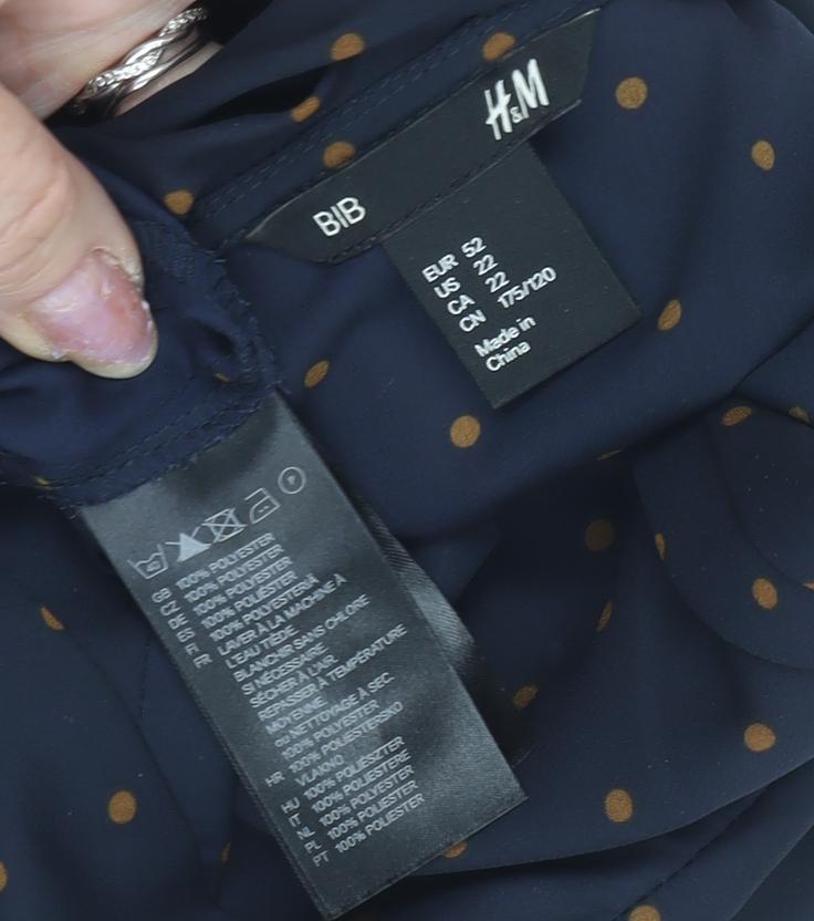 Womens UK Size 24 H&M Blue Basic Blouse