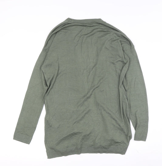 Womens UK Size S New Look Green Cardigan Jumper