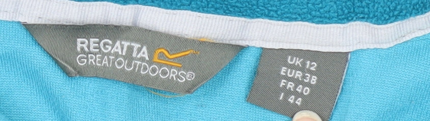 Womens UK Size 12 Regatta Blue Full Zip Sweatshirt