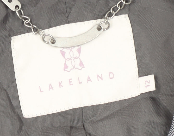 Lakeland Women's Grey Mid-Length Rain Coat Size 12