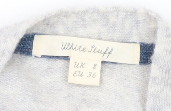 Womens UK Size 8 White Stuff Grey Cardigan Jumper
