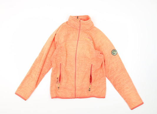 Additional front view of Geographical Norway Women's Orange Track Jacket, size 10