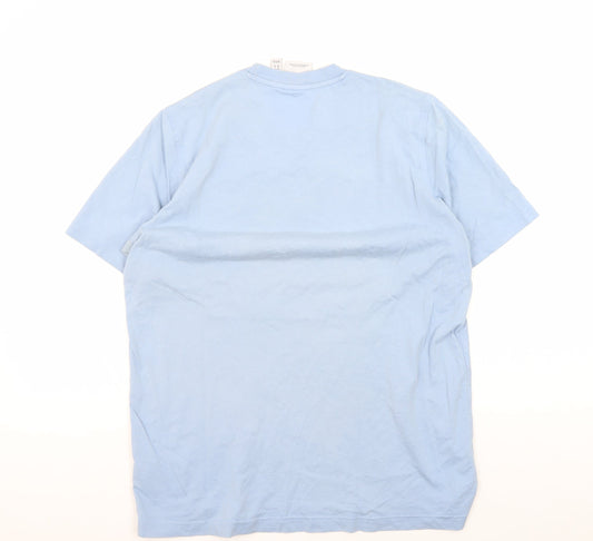 Adidas Men's Blue M Logo Crew Neck T-Shirt