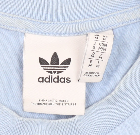 Adidas Men's Blue M Logo Crew Neck T-Shirt