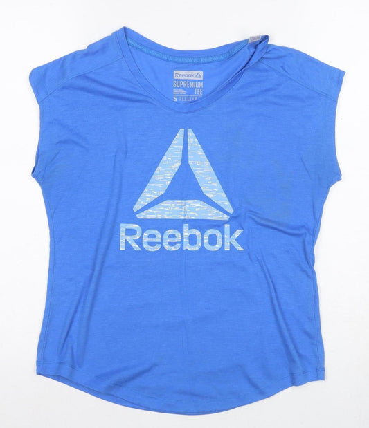 Womens UK Size S Reebok Blue Gym & Training T-Shirt