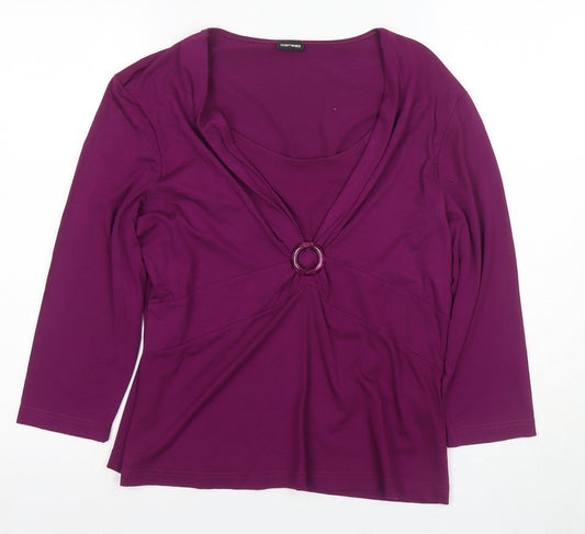 Womens UK Size 12 Gerry Weber Purple Basic Blouse