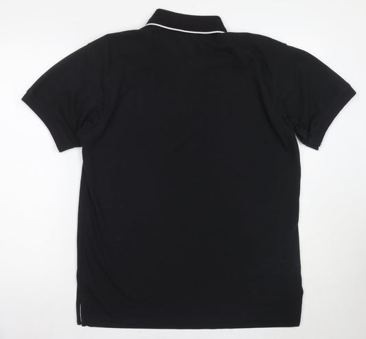 Leicester City Men's Black Polo L Short Sleeve Sports