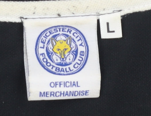 Leicester City Men's Black Polo L Short Sleeve Sports