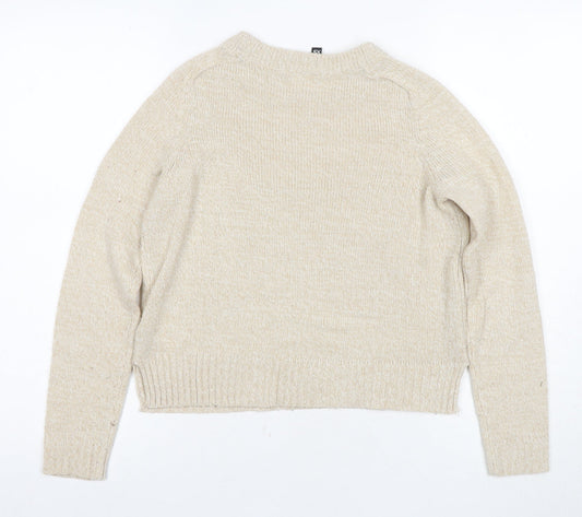 Womens UK Size XS H&M Beige Pullover Jumper