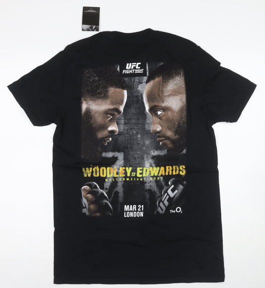 UFC Black Men's Medium Graphic Print T-Shirt