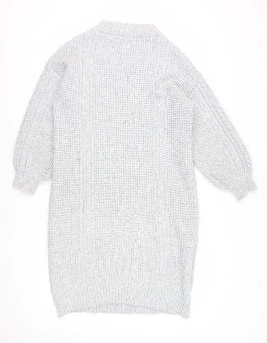River Island Women's Grey Jumper Dress M