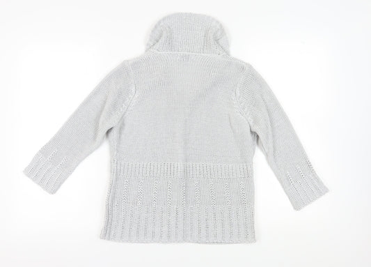 Womens UK Size M Marks and Spencer Grey Cardigan Jumper