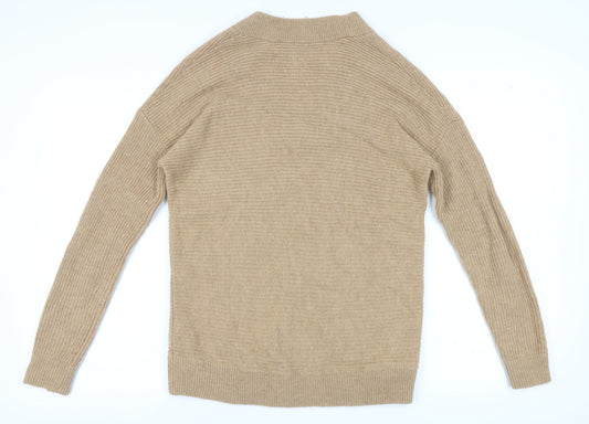 John Lewis Women's Beige V-Neck Pullover Jumper