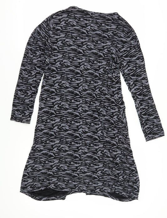 Capri Women's Black XS Trapeze & Swing Animal Print Dress