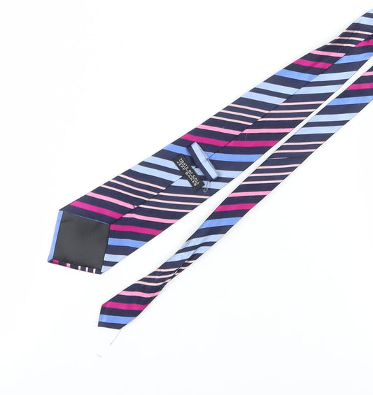 Jeff Banks Men's Multicoloured Striped Silk Tie