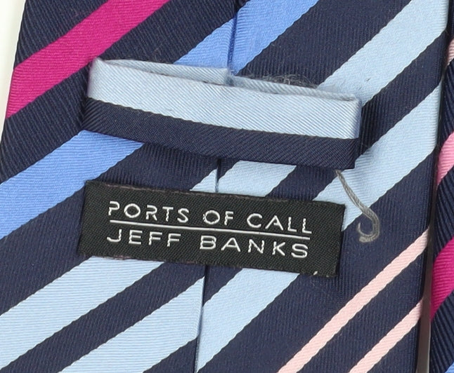 Jeff Banks Men's Multicoloured Striped Silk Tie