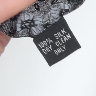 Woodstock Men's Grey Floral Silk Slim Tie