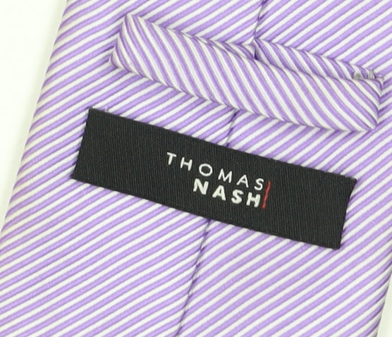 Thomas Nash Men's Purple Striped Tie - One Size