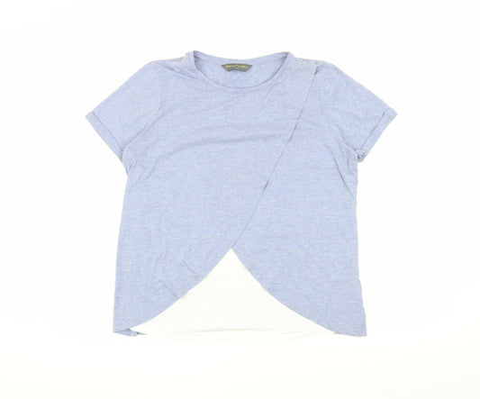 Womens UK Size M Blooming Marvellous Blue Wrap T-Shirt