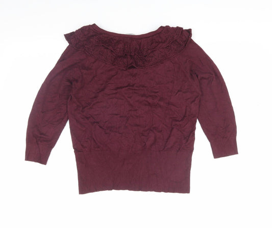 Womens UK Size 16 Marks and Spencer Red Cardigan Jumper