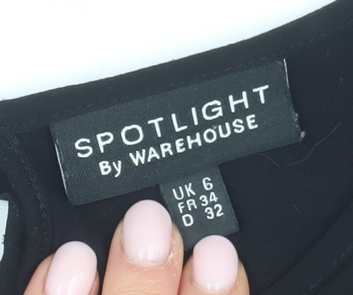 Spotlight by Warehouse Black Sequin Women's Dress Size 6