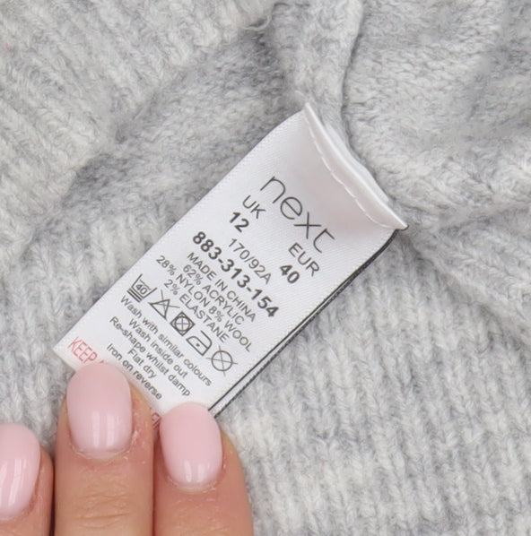 Womens UK Size 12 NEXT Grey Pullover Jumper