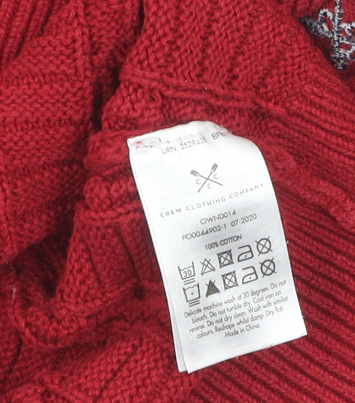 Womens UK Size 12 Crew Clothing Company Red Jumper
