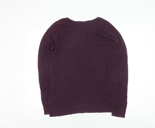 GAP Men's Purple V-Neck Pullover Jumper M