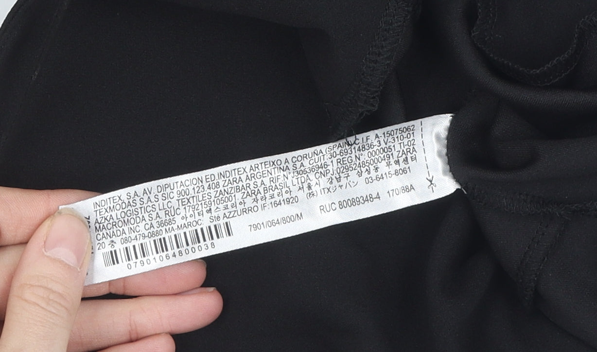 Zara Women's Black M Jumpsuit, Sleeveless, Wide-Leg