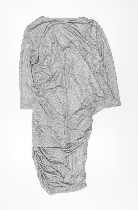 Frank Lyman Women's Grey Midi Sheath Dress, Size 12