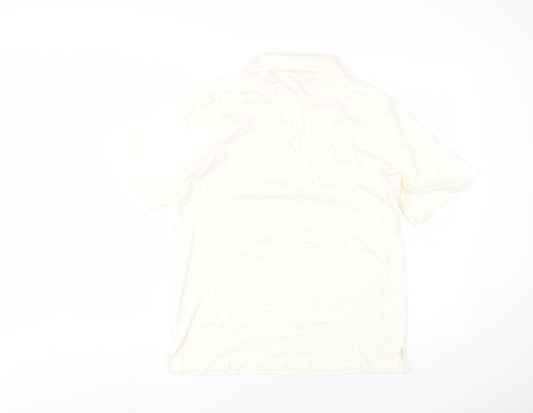 Cotton Traders Men's Beige Polo Shirt, S, Short Sleeve