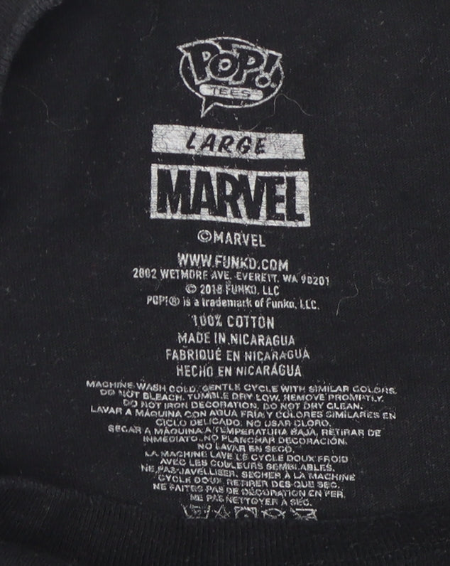 Marvel Deadpool Men's Black Graphic T-Shirt L