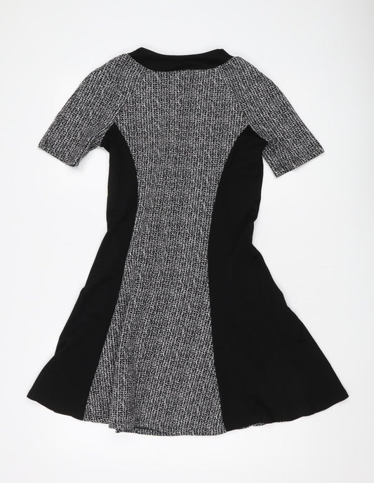 River Island Women's Black Fit & Flare Dress Size 8