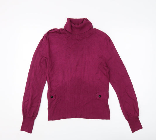Womens UK Size S Precis Petite Purple Pullover Jumper