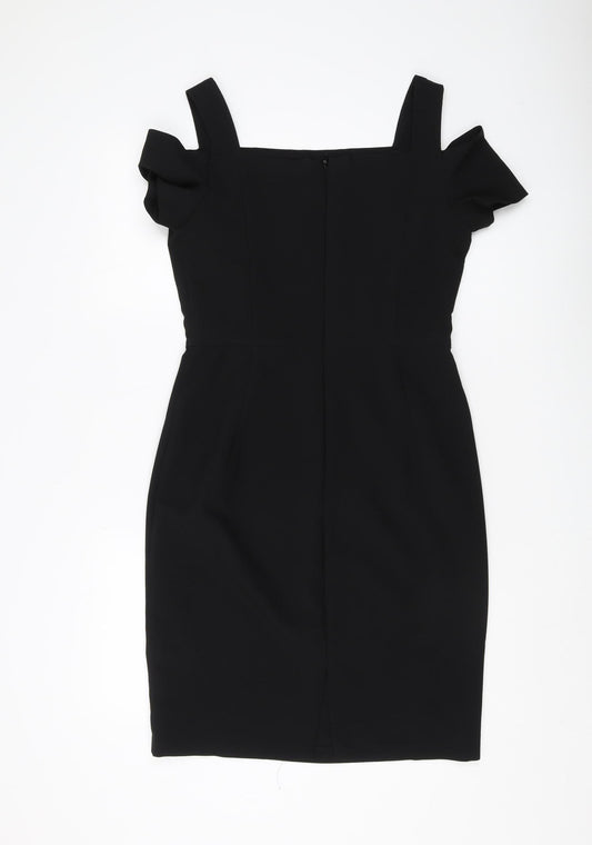 H&M Women's Black Bodycon Dress Size 8 Party/Cocktail