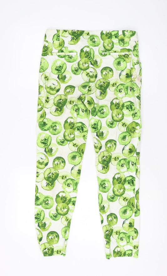 Zara Basic Women's Green Cropped Trousers M