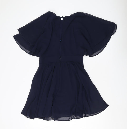 River Island Women’s Blue A-Line Short Dress Size 12