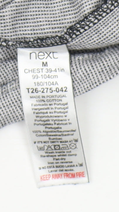 Next Men's Black Grey Colourblock T-Shirt M