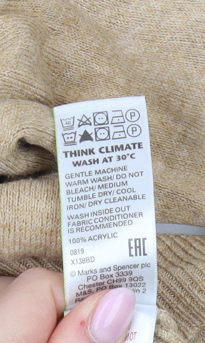 Womens UK Size 14 Marks and Spencer Beige Pullover Jumper