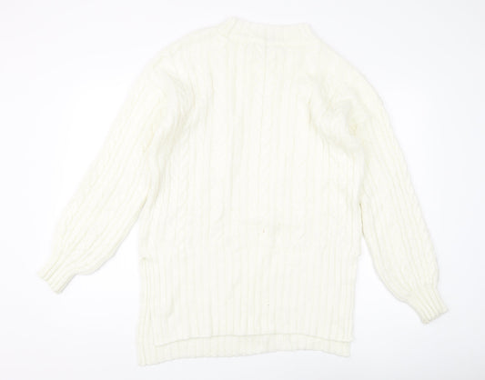 Womens UK Size S NEXT White Pullover Jumper