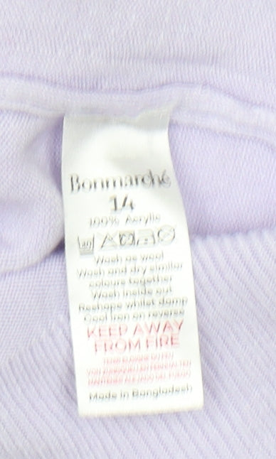 Womens UK Size 14 Bonmarché Purple Jumper Jumper