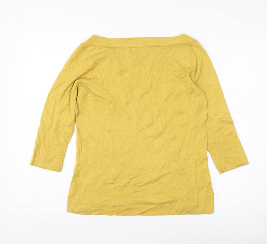 Marks and Spencer Women's Yellow Pullover Jumper