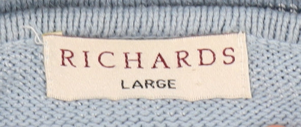 Womens UK Size L Richards Blue Pullover Jumper