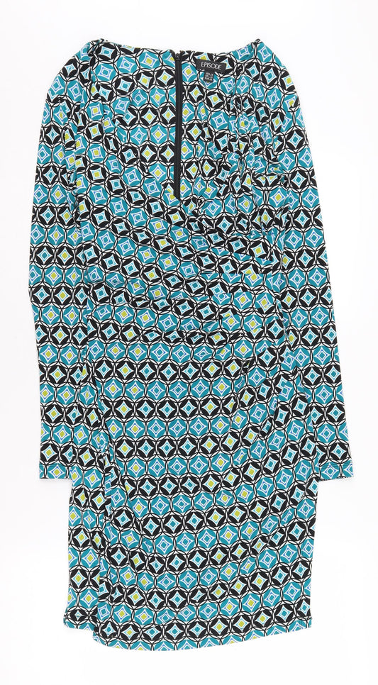 Episode Women's Geometric Dress UK 14 Multicolour