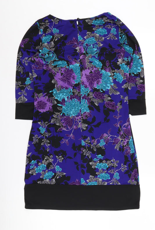 New Look Women's Multicoloured Floral Shift Dress Size 10